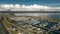 Homer Spit from above in Homer, Alaska. Aerial view