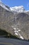 Homer Tunnel entrance on State Highway 94, the road to Milford Sound in New Zealand`s Fjordland National Park.