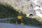 Homer Tunnel entrance on State Highway 94, the road to Milford Sound in New Zealand`s Fjordland National Park.