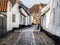 Homes on cobbled streets in Ribe, Denmark