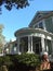 Homes with Front Porches Line the Street in Wilmington, North Carolina