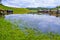 Homes on lake after rains