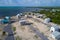 Homes on stilts under construction in the Florida Keys