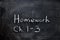 Homework on Chalkboard