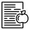 Homework paper icon outline vector. Child help