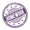 HOMEWORK text written on purple indigo grungy round stamp