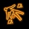 homicide crime neon glow icon illustration