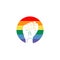 Homophobia, transphobia, and biphobia icon design illustration