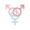 Homosexual family flat icon