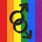 Homosexual love icon, male