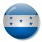 Honduran flag glass button vector illustration