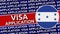 Honduras Circular Flag with Visa Application Titles
