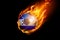 Honduras Flag With Fire Football Realistic Design