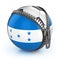 Honduras football nation - football in the unzipped bag with Honduras flag print