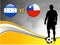 Honduras versus Chile on Abstract World Map Background