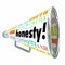 Honesty Sincerity Integrity Virtues Reputation Megaphone Bullhorn