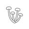 Honey agaric mushroom line icon