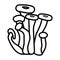 Honey agaric mushrooms icon. Hand drawn armillaria mellea edible fungus