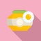 Honey allergy icon flat vector. Pollen season