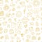 Honey apiary, seamless pattern. Sketch for your design