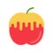 Honey apple, christmas food flat design icon set