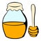 Honey bank and dipper icon cartoon