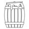 Honey barrel icon, outline style