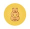 Honey bear cute logo colorful vector illustration