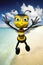 Honey bee on the beach