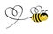 Honey Bee cartoon smile clipart