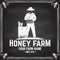 Honey bee farm badge. Vector. Concept for shirt, print, stamp or tee. Vintage typography design with hive and beekeeper