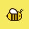 Honey bee icon. Honey flying bee. Insect.bugs, insects and arachnids Flat style vector illustration