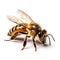 Honey bee isolated on white background