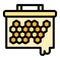 Honey bee rack icon vector flat