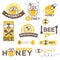 Honey beekeeping product vector icons templates set