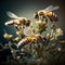 Honey bees suck nectar from flowers and help plants grow in forests and in agriculture. Generative AI