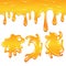 Honey blots sweet splashes and drops vector set