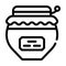 Honey bottle line icon vector symbol illustration