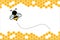 honey bumble bee hive vector background theme poster illustration