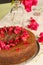 Honey cake with flowers