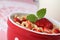 Honey cereals with strawberries