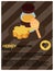 Honey color isometric poster