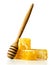 Honey comb with a wooden dipper