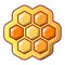 Honey combs icon, cartoon style