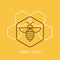 Honey Company Logo. Bee Emblem Design
