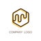 Honey Company Logo. Honeycomb Emblem Design