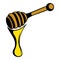 Honey dipper icon, icon cartoon