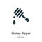 Honey dipper vector icon on white background. Flat vector honey dipper icon symbol sign from modern kitchen collection for mobile