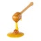 Honey and dipping on white background