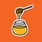 Honey doodle icon, vector illustration